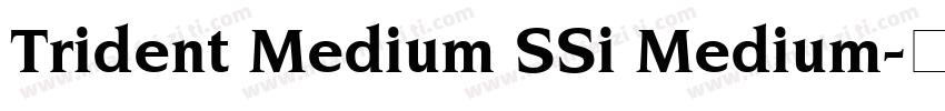 Trident Medium SSi Medium字体转换